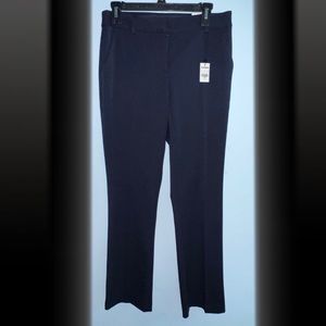 Express Womens Navy Blue Barely Boot Mid Rise Trousers - Size 6R